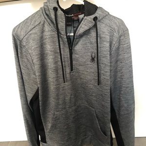 Spyder Active Hoodie Gray Black Men’s Size Small